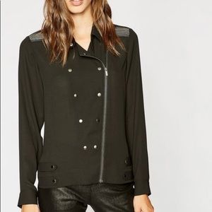 Kooples Black biker shirt NWOT